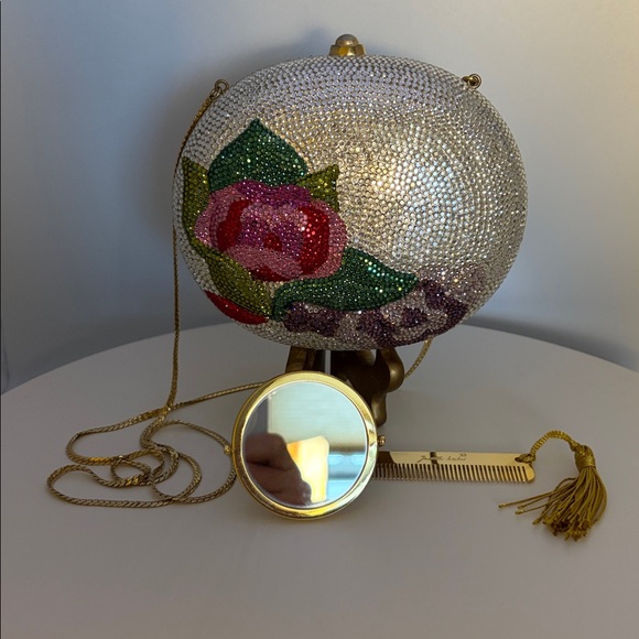 VINTAGE JUDITH LEIBER FLORAL MINAUDIERE - Picture 10 of 12